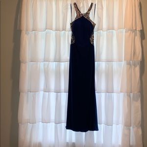 David’s Bridal royal blue prom dress